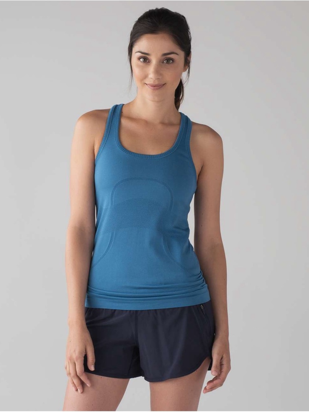 Lululemon Swiftly Tech Racerback - Denim Blue Seamless Athletic Tank Top